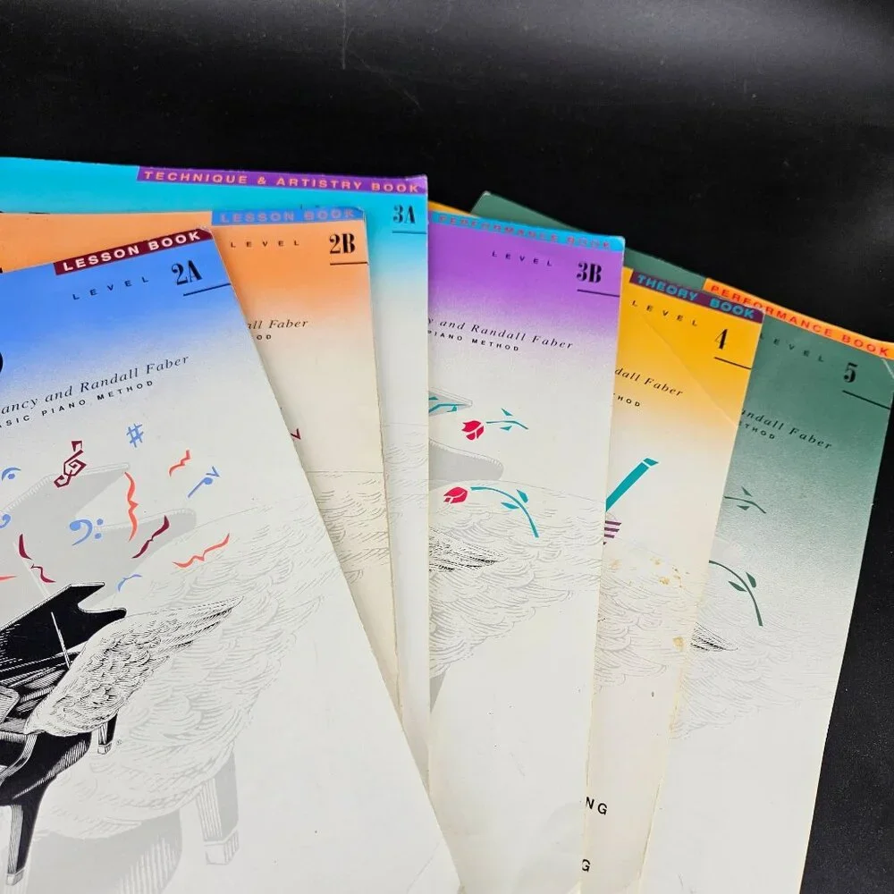 FJH Piano Lesson Sheet Music Books Level 2A-B 3A-B 4 5 Intermed Advanced Set 6